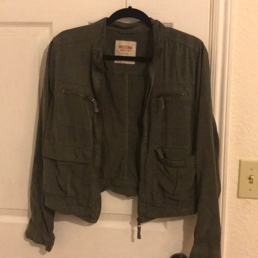 Dark green mossimo utility jacket